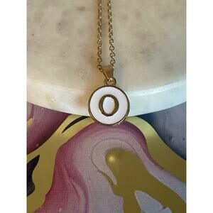 C Letter initial pendant necklace stainless steel